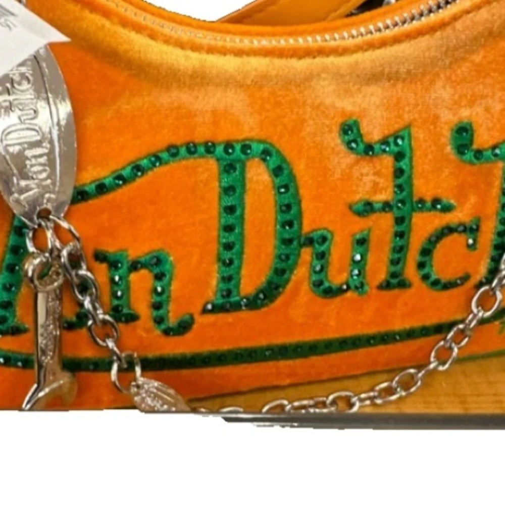 Von Dutch Orange Bag with Green Detailing